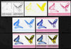 St Lucia 1985 Butterflies (Leaders of the World) $2.25 se-tenant pair - the set of 7 imperf progressive proofs comprising the 4 individual colours plus 2, 3 and all 4-colour composite, unmounted mint as SG 787a