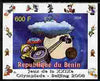 Benin 2008 Beijing Olympics - Disney Characters - Scenes from Mickey in Space #4 - individual imperf deluxe sheet unmounted mint. Note this item is privately produced and is offered purely on its thematic appeal