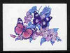 Lesotho 1984 Butterflies Diadem Butterfly 1m imperf proof in blue & magenta colours only minor wrinkles but unmounted mint as SG 577