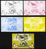 Guinea - Bissau 2010 Butterflies #09 individual deluxe sheet - the set of 5 imperf progressive proofs comprising the 4 individual colours plus all 4-colour composite, unmounted mint