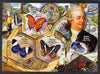 Malawi 2012 Butterflies & Entomologists - Charles De Geer imperf sheetlet containing 3 hexagonal shaped values unmounted mint
