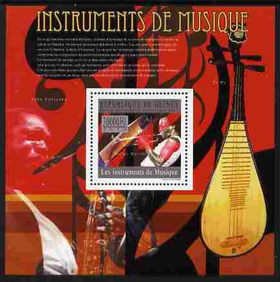 Guinea - Conakry 2010 Musical Instruments perf m/sheet (Miles Davis) unmounted mint