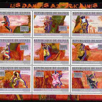 Guinea - Conakry 2010 Dances of Africa perf sheetlet containing 9 values unmounted mint