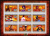 Guinea - Conakry 2010 Traditional Costumes perf sheetlet containing 9 values unmounted mint