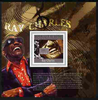 Guinea - Conakry 2010 Ray Charles perf m/sheet unmounted mint