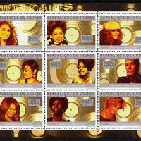 Guinea - Conakry 2010 Female American Singers perf sheetlet containing 9 values unmounted mint