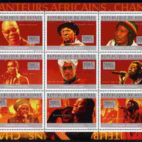 Guinea - Conakry 2010 African Singers perf sheetlet containing 9 values unmounted mint