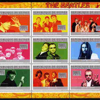 Guinea - Conakry 2010 The Beatles perf sheetlet containing 9 values unmounted mint