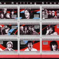 Guinea - Conakry 2010 The Rolling Stones perf sheetlet containing 9 values unmounted mint