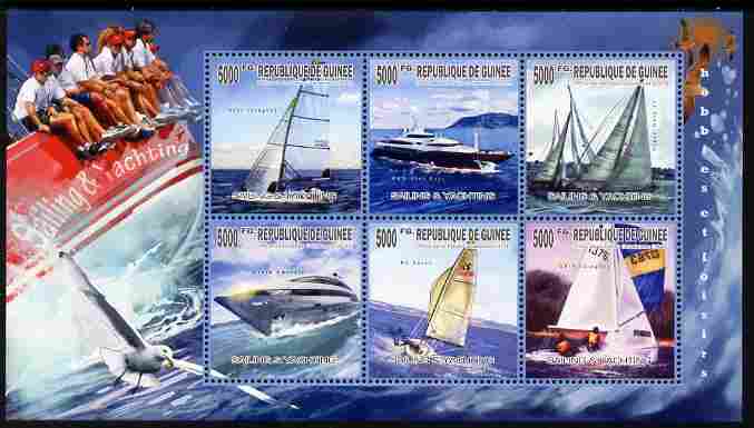 Guinea - Conakry 2010 Sailing & Yachting perf sheetlet containing 6 values unmounted mint