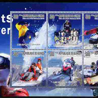 Guinea - Conakry 2010 Winter Sports perf sheetlet containing 6 values unmounted mint