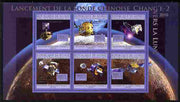 Guinea - Conakry 2010 Launch of Chang E-2 Probe perf sheetlet containing 6 values unmounted mint