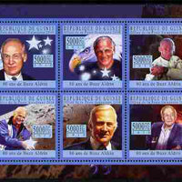Guinea - Conakry 2010 80th Birthday of Buzz Aldrin #1 perf sheetlet containing 6 values unmounted mint