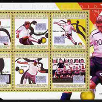 Guinea - Conakry 2010 Football World Cup - Germany perf sheetlet containing 6 values unmounted mint