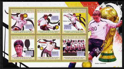 Guinea - Conakry 2010 Football World Cup - Germany perf sheetlet containing 6 values unmounted mint