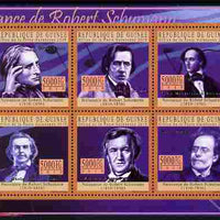Guinea - Conakry 2010 200th Birth Anniversary of Robert Schumann perf sheetlet containing 6 values unmounted mint