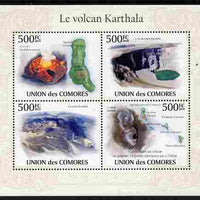 Comoro Islands 2010 Karthala Volcano perf sheetlet containing 4 values unmounted mint