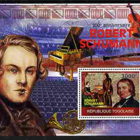 Togo 2010 200th Birth Anniversary of Robert Schumann perf m/sheet unmounted mint