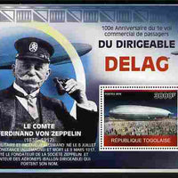 Togo 2010 Centenary of First Commercial Flight of Airship Delag perf m/sheet unmounted mint