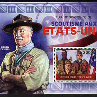 Togo 2010 Centenary of Scouting in United States perf m/sheet unmounted mint
