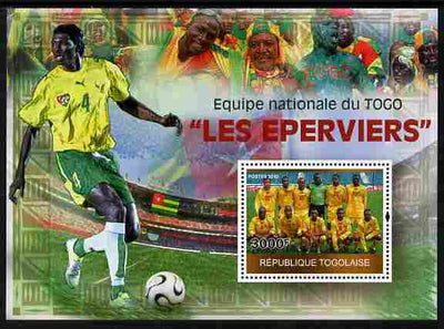 Togo 2010 National Football Team - The Hawks perf m/sheet unmounted mint
