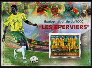 Togo 2010 National Football Team - The Hawks perf m/sheet unmounted mint