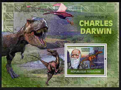 Togo 2010 Tribute to Charles Darwin perf m/sheet unmounted mint