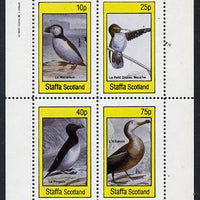 Staffa 1982 Birds #15 (Puffin, Humming Bird, Albatros, etc) perf,set of 4 values (10p to 75p) unmounted mint