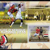 Togo 2010 Football Africa Cup of Nations #2 perf m/sheet unmounted mint