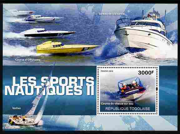 Togo 2010 Water Sports #2 perf m/sheet unmounted mint