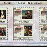 Mozambique 2010 The State Hermitage Museum perf sheetlet containing 6 values unmounted mint