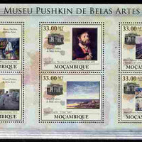 Mozambique 2010 Pushkin Museum of Fine Arts perf sheetlet containing 6 values unmounted mint