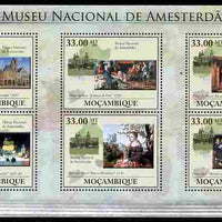 Mozambique 2010 National Museum of Amsterdam perf sheetlet containing 6 values unmounted mint