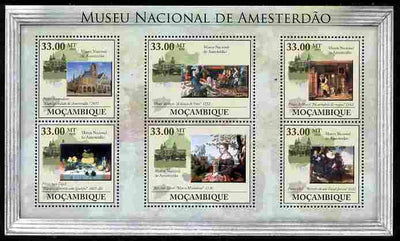 Mozambique 2010 National Museum of Amsterdam perf sheetlet containing 6 values unmounted mint