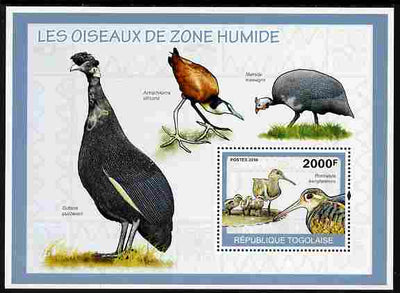 Togo 2010 Birds - Wetland Birds perf m/sheet unmounted mint