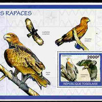 Togo 2010 Birds - Birds of Prey perf m/sheet unmounted mint