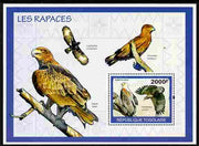 Togo 2010 Birds - Birds of Prey perf m/sheet unmounted mint