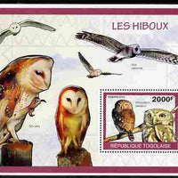 Togo 2010 Birds - Owls perf m/sheet unmounted mint