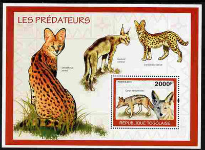 Togo 2010 Predators #1 perf m/sheet unmounted mint
