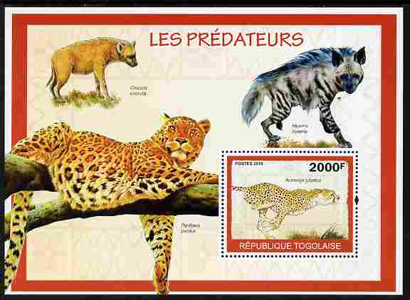 Togo 2010 Predators #2 perf m/sheet unmounted mint