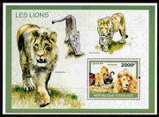 Togo 2010 Lions perf m/sheet unmounted mint
