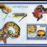 Togo 2010 Reptiles perf m/sheet unmounted mint