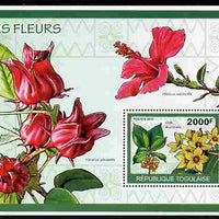 Togo 2010 Flowers perf m/sheet unmounted mint