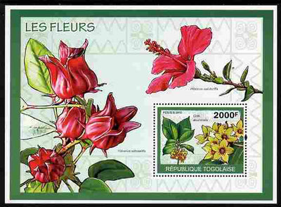 Togo 2010 Flowers perf m/sheet unmounted mint