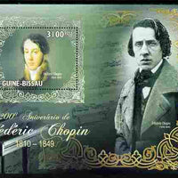 Guinea - Bissau 2010 200th Birth Anniversary of Frederic Chopin perf m/sheet unmounted mint