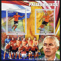 Guinea - Bissau 2010 Footbal World Cup - Netherlands perf sheetlet containing 2 values unmounted mint