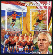 Guinea - Bissau 2010 Footbal World Cup - Netherlands perf sheetlet containing 2 values unmounted mint