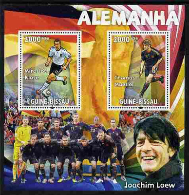 Guinea - Bissau 2010 Footbal World Cup - Germany perf sheetlet containing 2 values unmounted mint