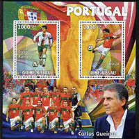 Guinea - Bissau 2010 Footbal World Cup - Portugal perf sheetlet containing 2 values unmounted mint