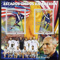 Guinea - Bissau 2010 Footbal World Cup - USA perf sheetlet containing 2 values unmounted mint